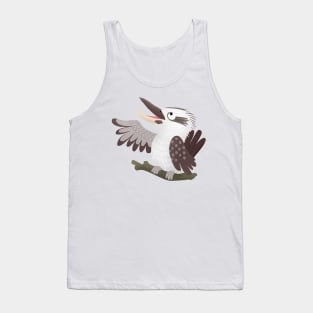 Cute funny laughing kookaburra cartoon Tank Top